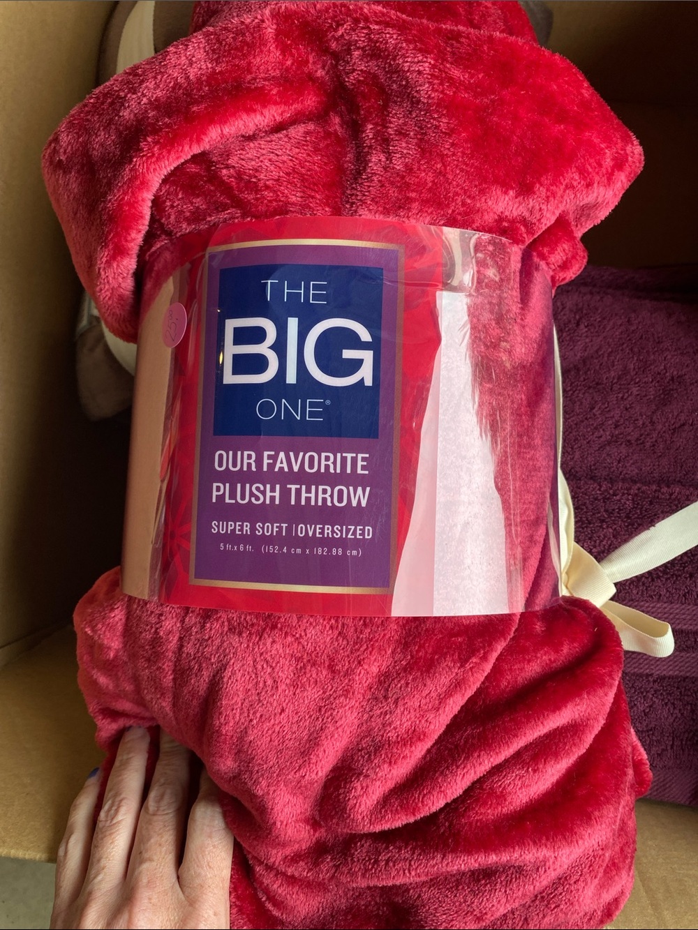 The Big One Plush Throw - Rich Red Plush